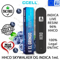 HHCO VAPE 96% SKYWALKER OG INDICA LIVE RESIN - EL GRINGO WEED MEDVAPE